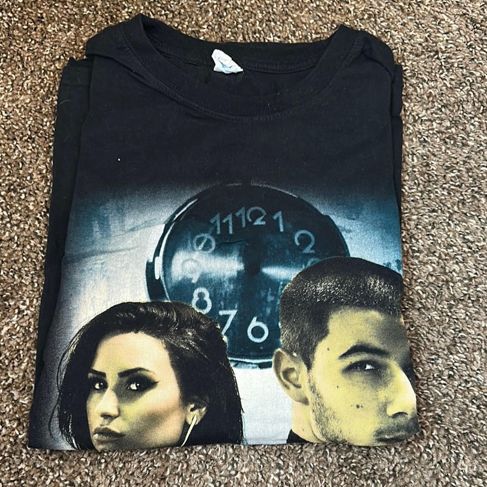 Demi Lovato and Nick Jonas Future Now Tour Black T-Shirt